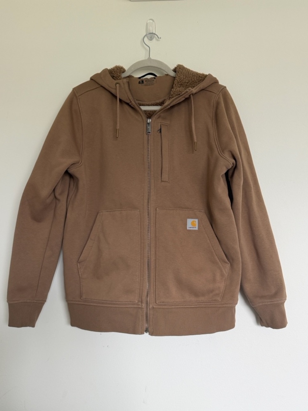 CARHARTT WOMEN'S RELAXED FIT MIDWEIGHT SHERPA-LINED FULL ZIP SWEATSHIRT
